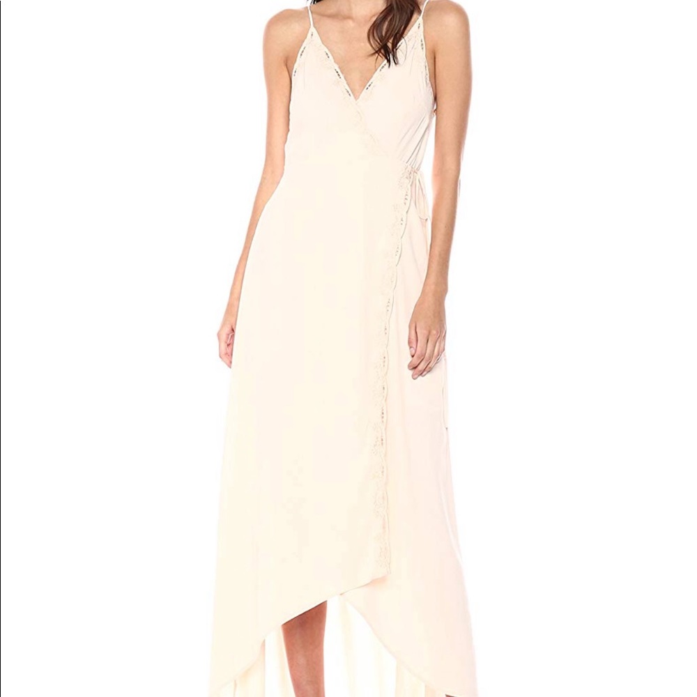 ASTR The Label Isabella Wrap Tie Dress Blush